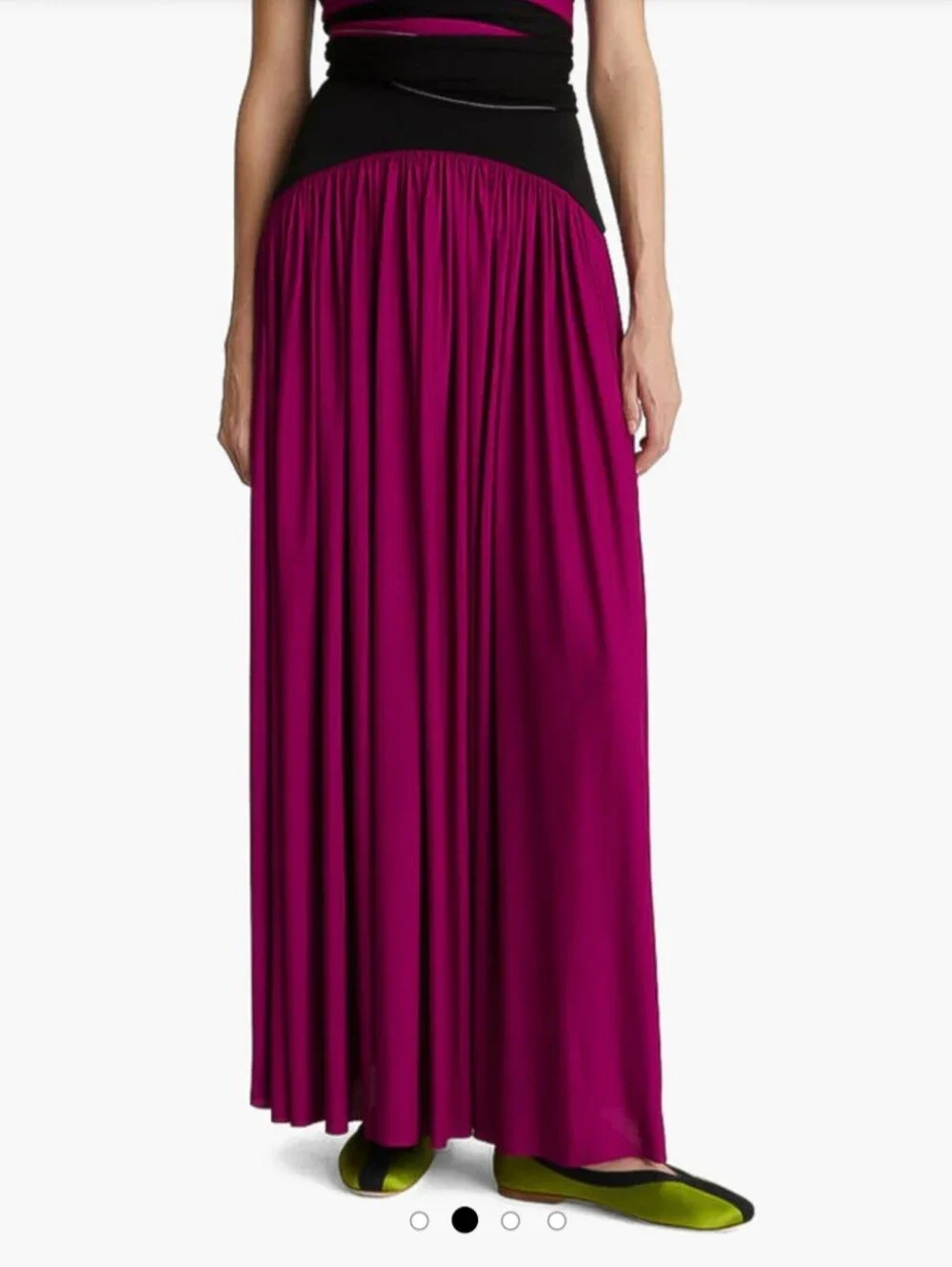 Tory Burch Magenta and Black Maxi Skirt